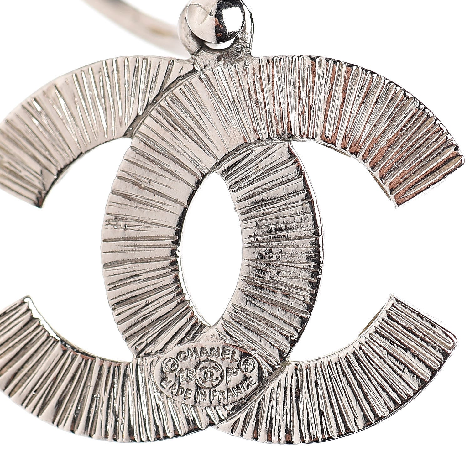 Chanel Baguette Crystal CC Dangle Earrings Silver 4 of 5