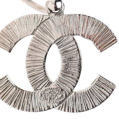 Chanel Baguette Crystal CC Dangle Earrings Silver 4 of 5