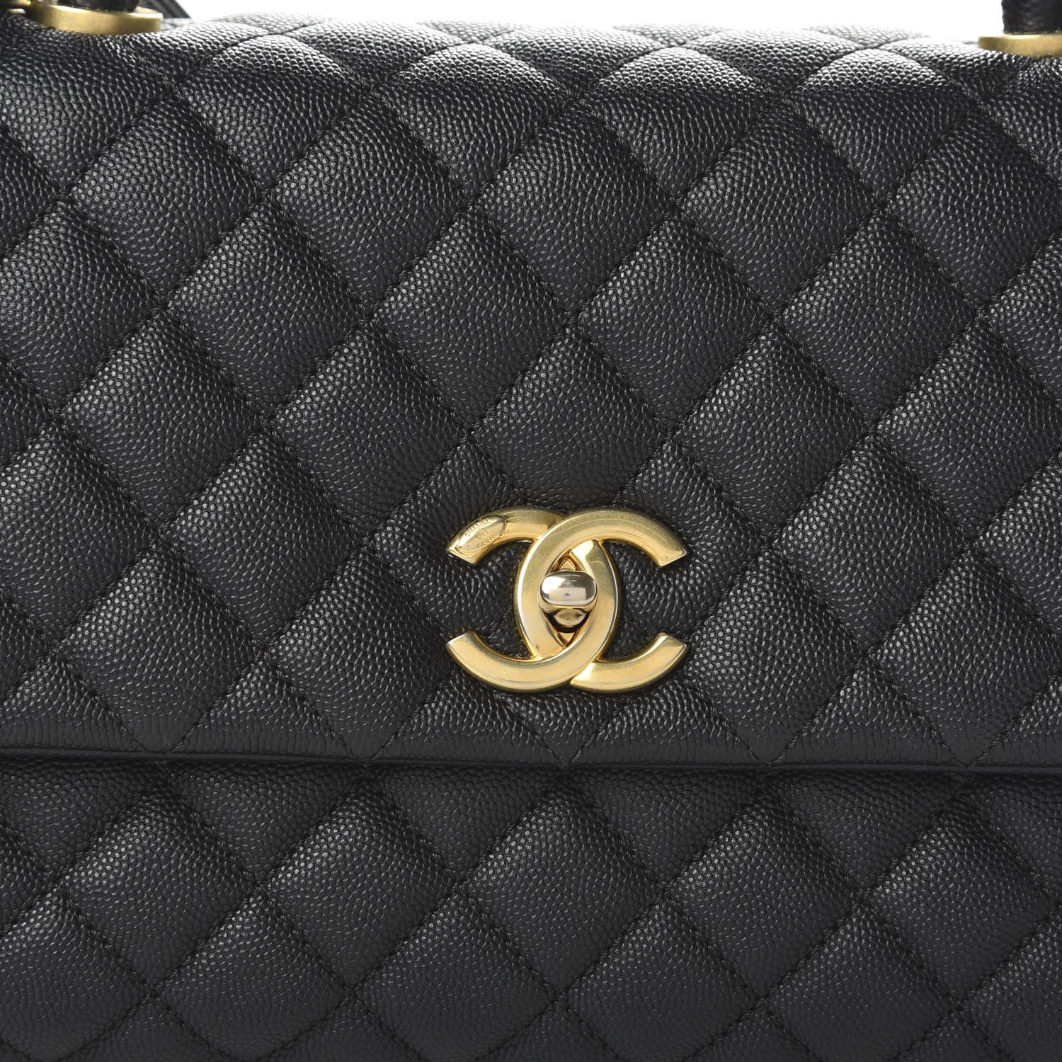 Chanel Caviar Quilted Small Coco Handle Flap Black 10 of 11