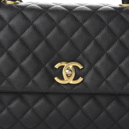 Chanel Caviar Quilted Small Coco Handle Flap Black 10 of 11