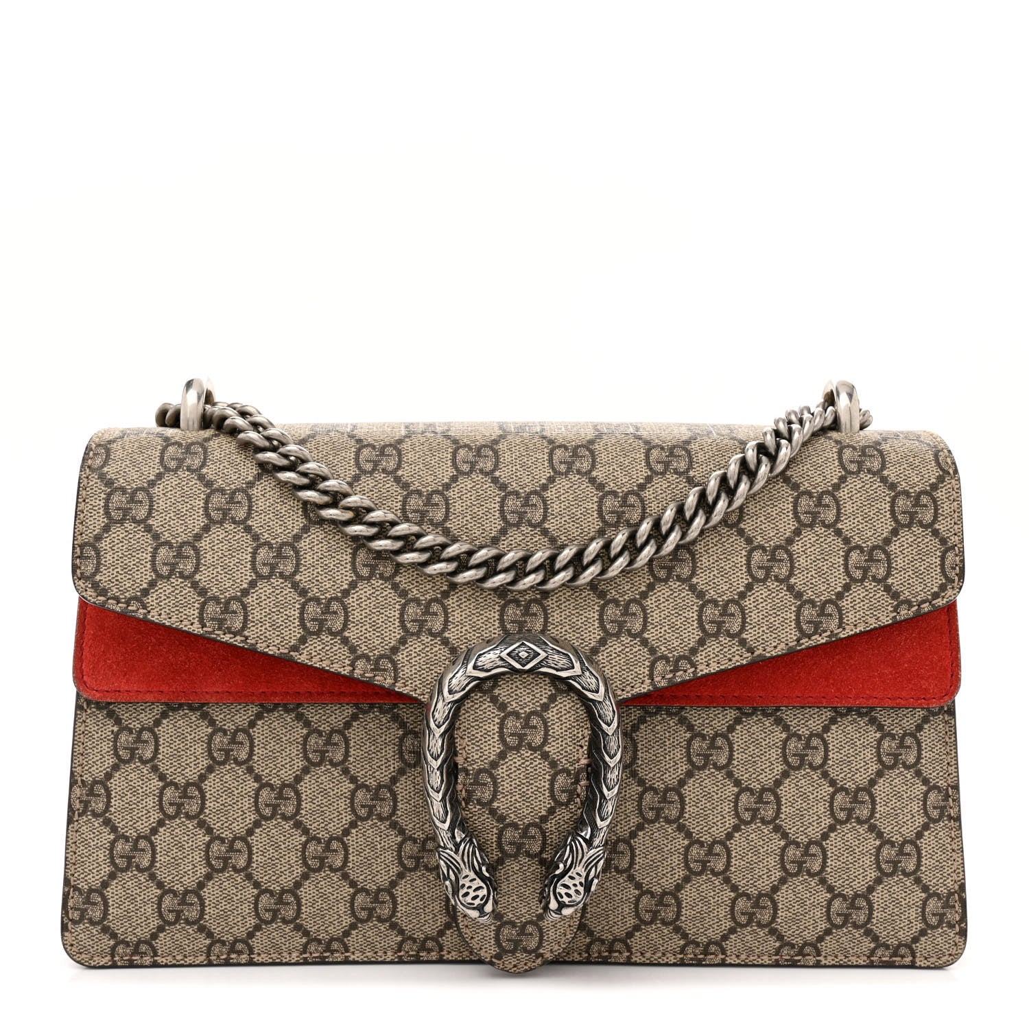 Gucci GG Supreme Monogram Small Dionysus Shoulder Bag Red 1 of 15