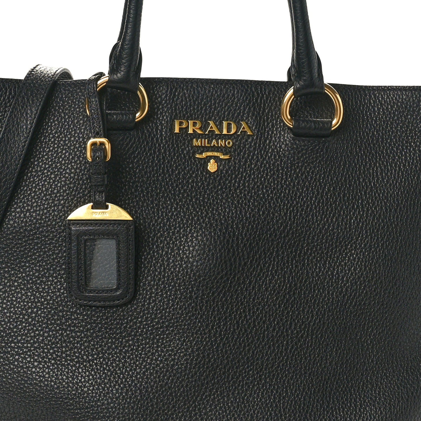 Vitello Daino Shopping Tote Black