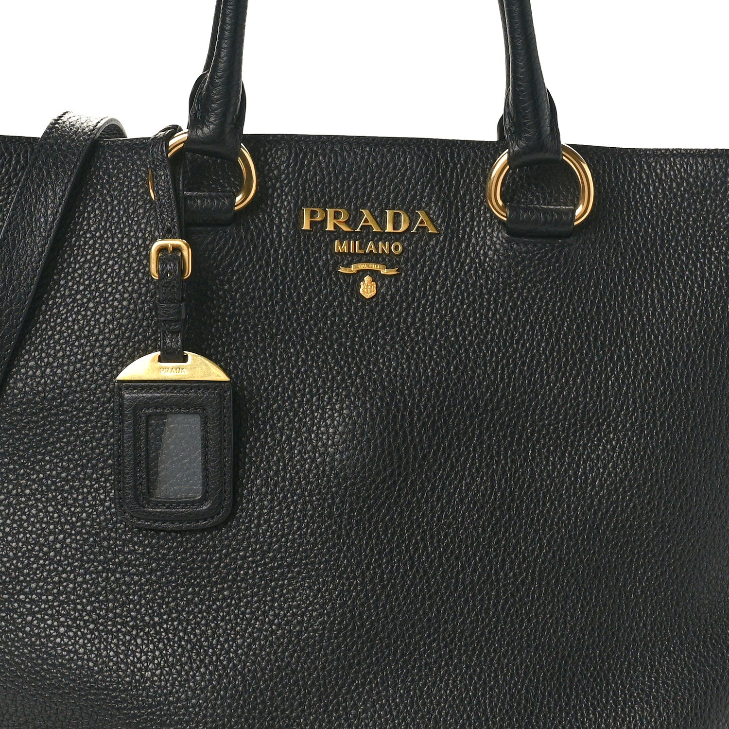 Prada Vitello Daino Shopping Tote Black 8 of 12