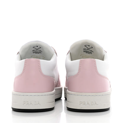 Prada Spazzolato Rois Re-Nylon Triangle Logo Womens Low Top Sneakers 37 White Alabastro 5 of 16