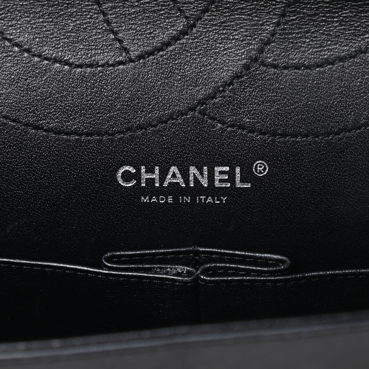 Distressed Patent Quilted 2.55 Reissue 227 Flap Black