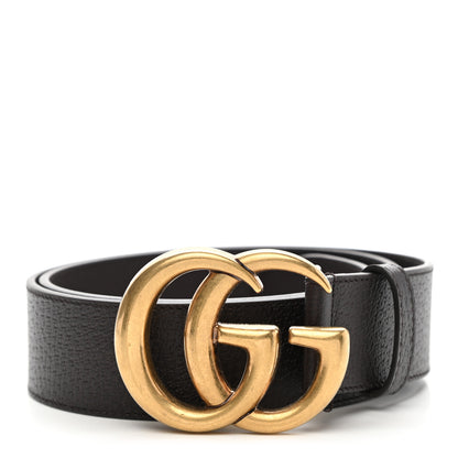 Gucci Textured Calfskin Double G 40mm Belt 80 32 Black 1 of 8
