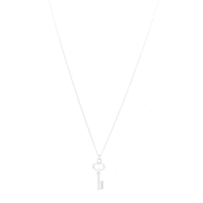 Tiffany Sterling Silver Mini Oval Key Pendant Necklace 1 of 6