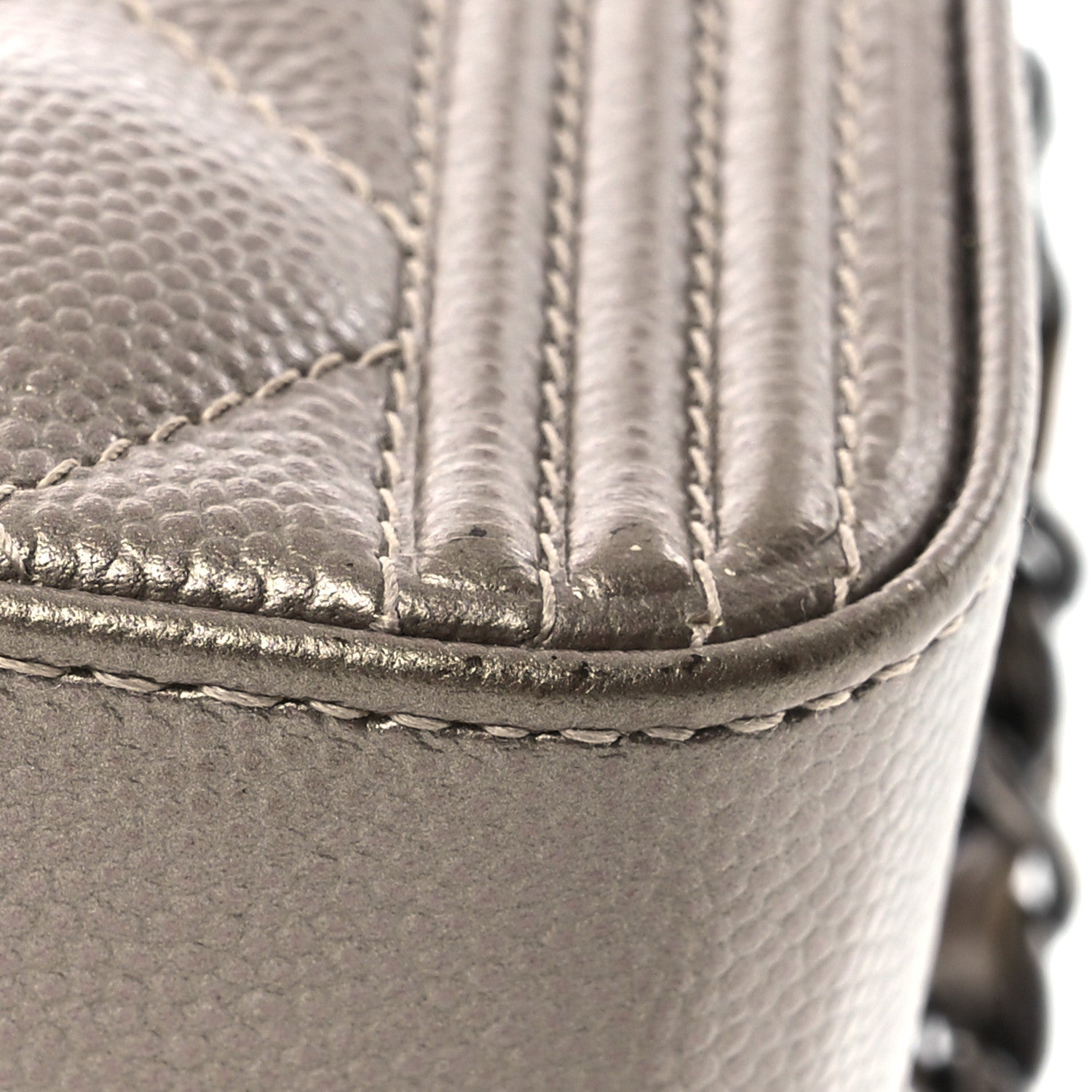 Chanel Metallic Caviar Quilted Small Boy Clutch With Chain Copper 17 of 17