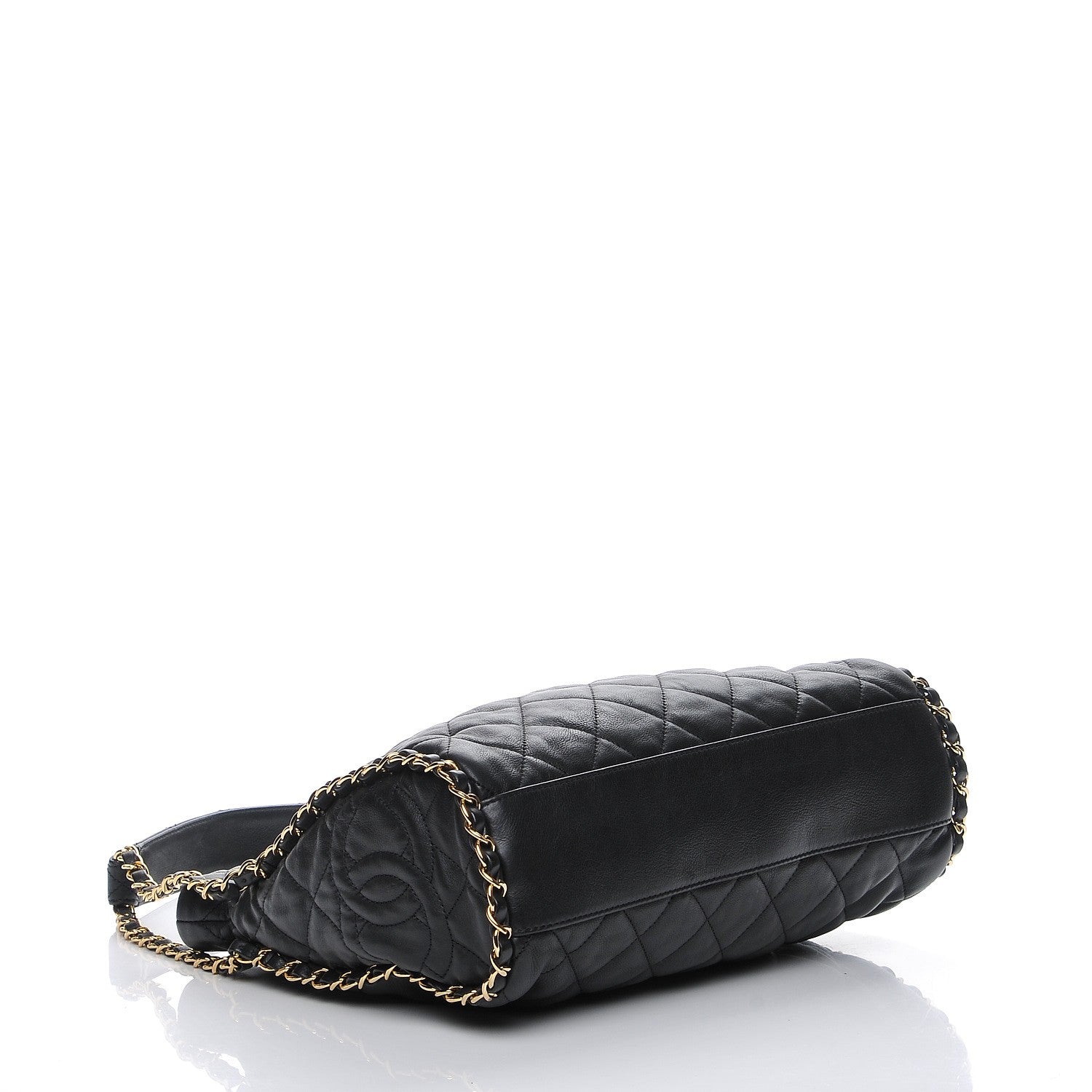 Chanel Calfskin Quilted Medium Chain Me Hobo Black 4 of 7