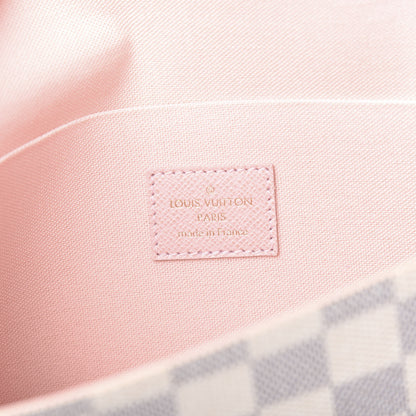 Louis Vuitton Damier Azur Pochette Felicie Chain Wallet Rose Ballerine 5 of 9