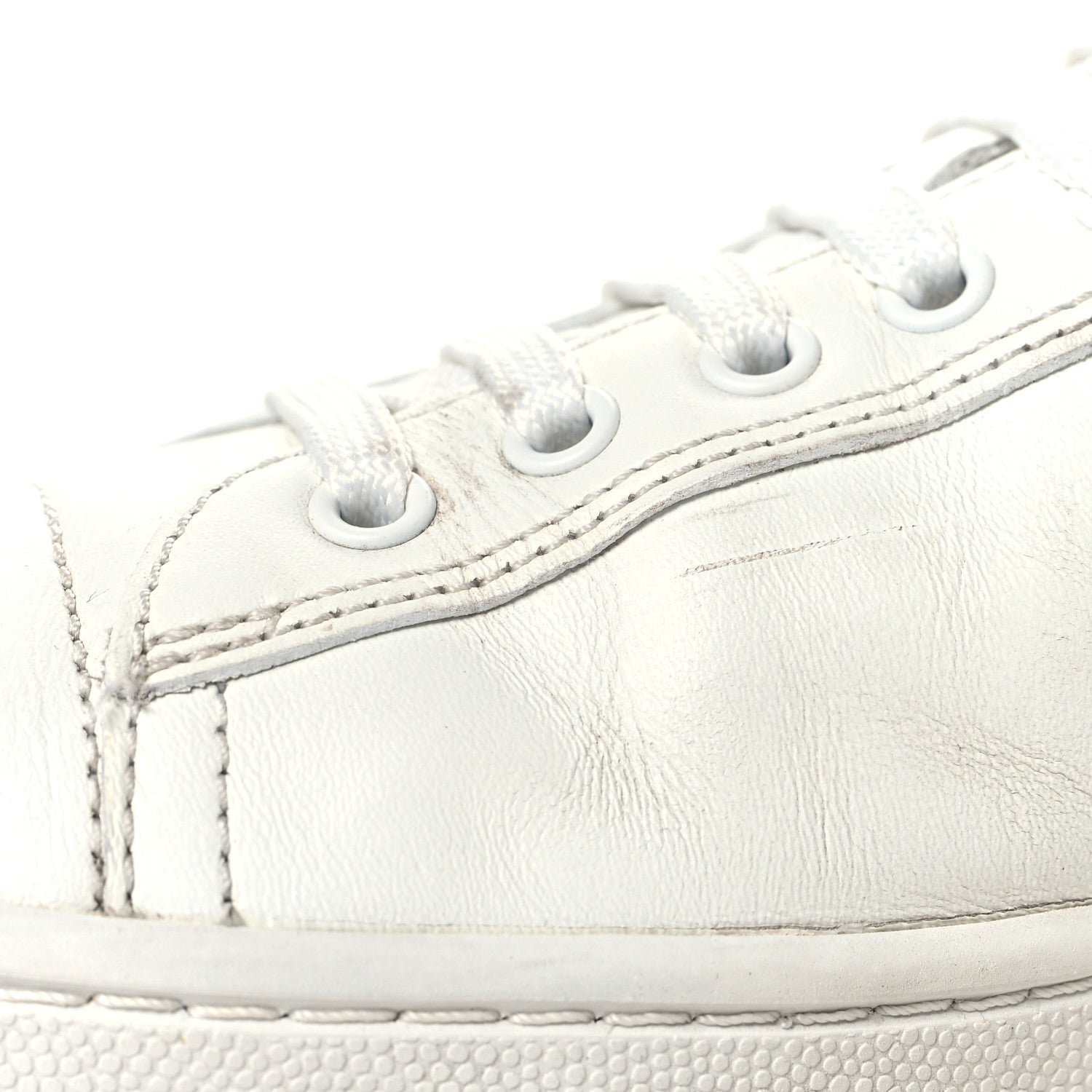 Prada Vitello Mens Logo Low Top Sneakers 43 White 9 of 10
