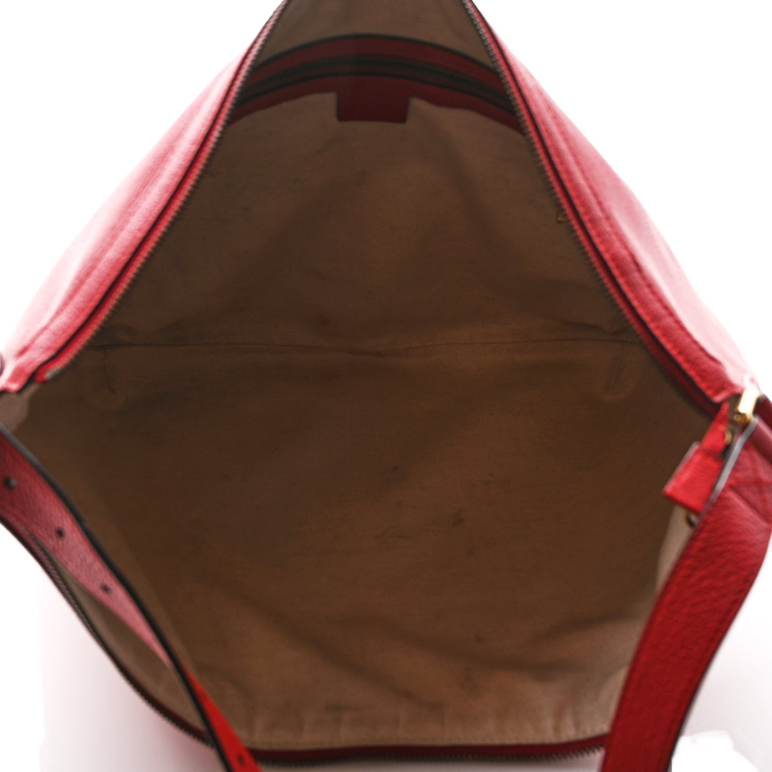 Gucci Grained Calfskin Logo Half Moon Hobo Red 5 of 9