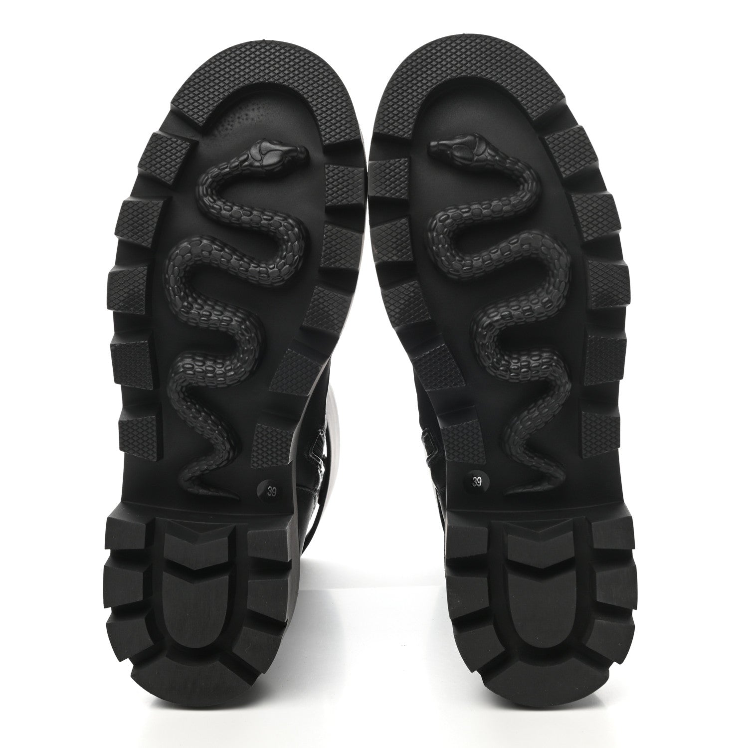 Gucci Nappa Frances GG Matelasse Platform Combat Boots 39 Black 5 of 9