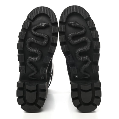 Gucci Nappa Frances GG Matelasse Platform Combat Boots 39 Black 5 of 9