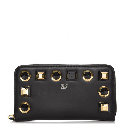 Fendi Vitello Rainbow Continental Wallet Black 1 of 10