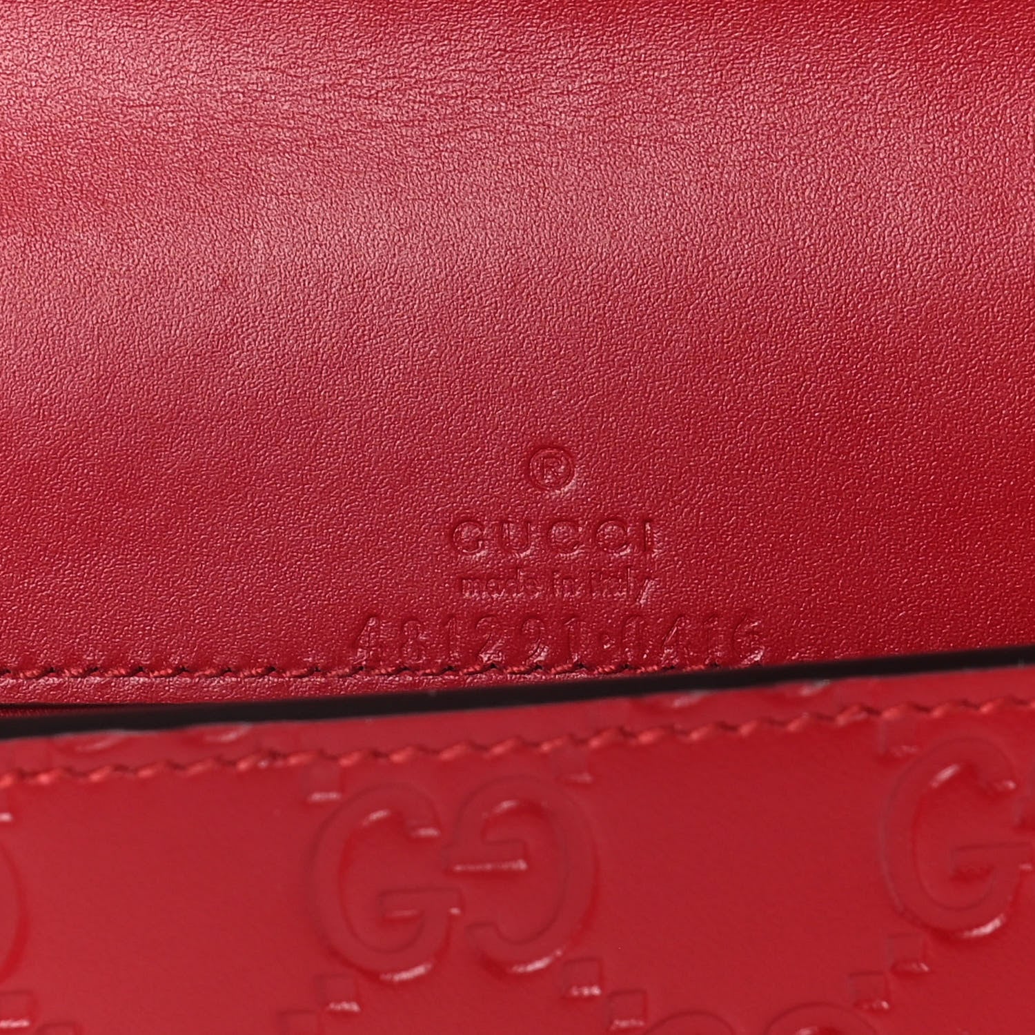 Gucci Guccissima Mini Cherry Chain Bag Hibiscus Red 7 of 13