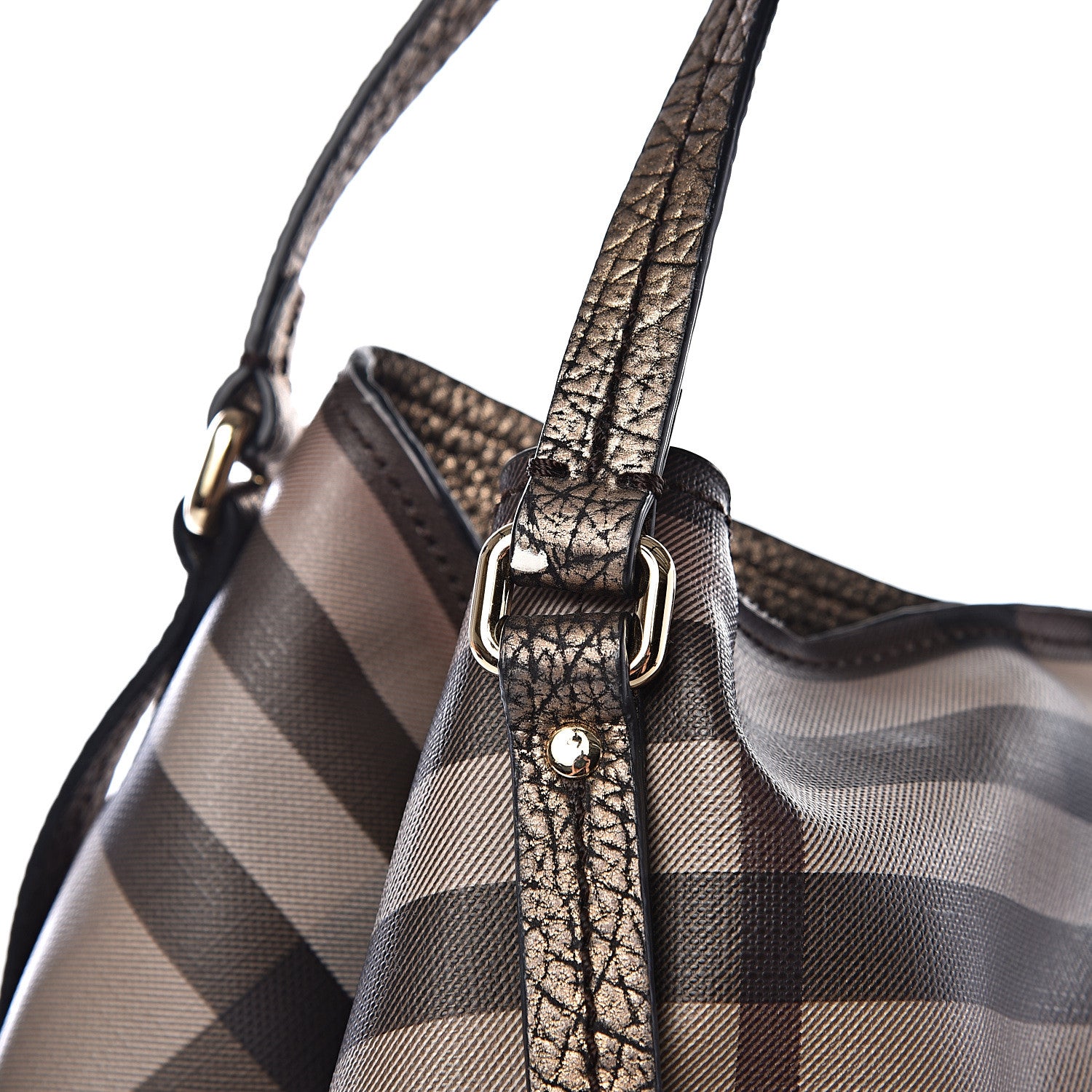 Burberry Smoked Check Small Canterbury Tote Anthracite 12 of 17