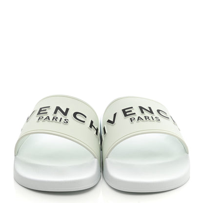 Givenchy Rubber Logo Pool Slide Sandals 40 White 2 of 9