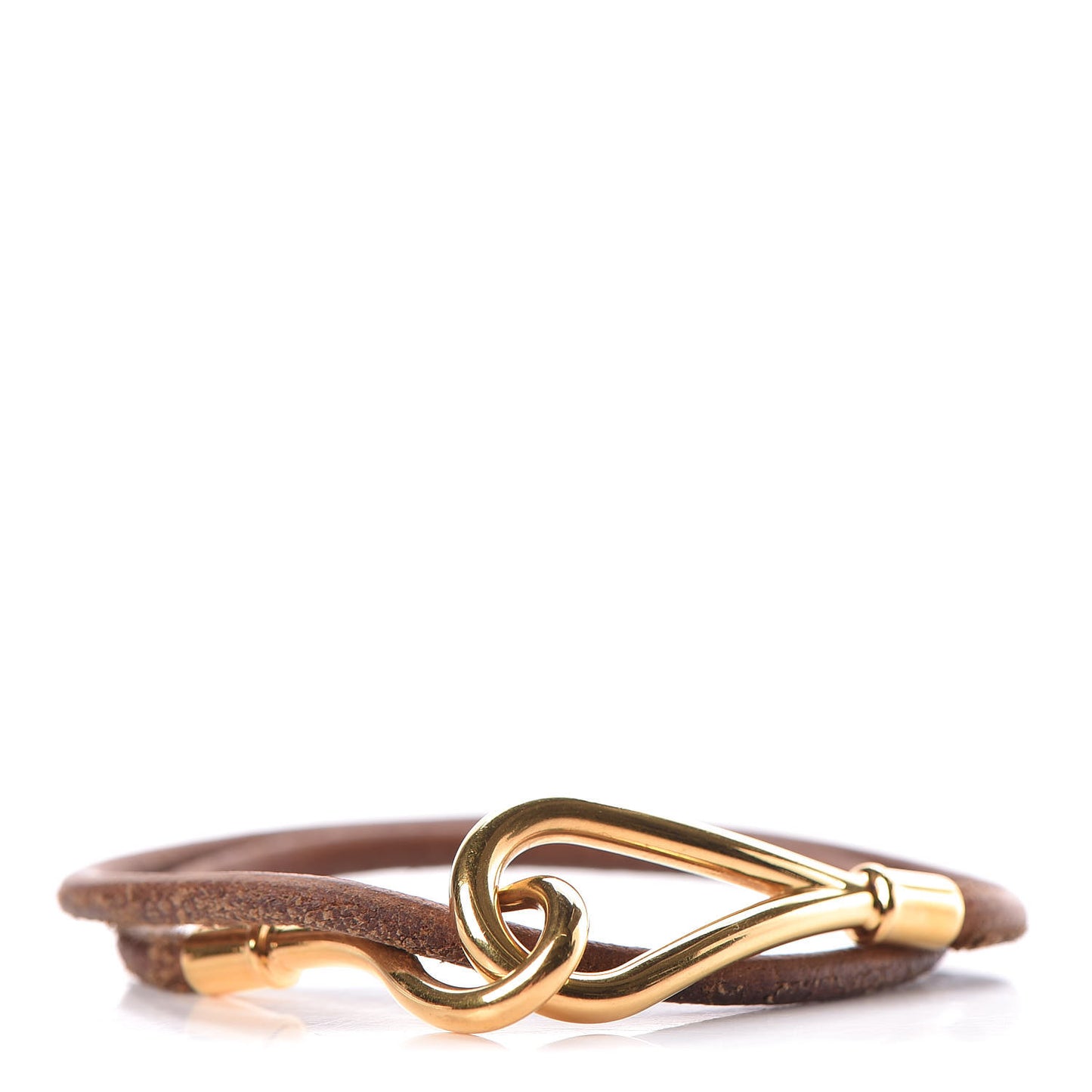 Natural Bridle Jumbo Double Tour Bracelet Bouton