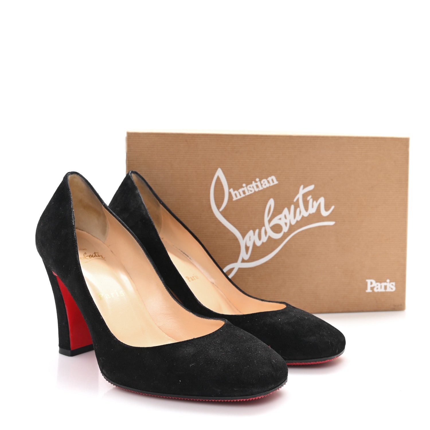 Christian Louboutin Veau Velours Viva 85 Pumps 37.5 Black 9 of 9