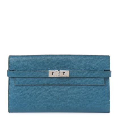 Hermes Epsom Kelly Longue Wallet Bleu Izmir 1 of 8