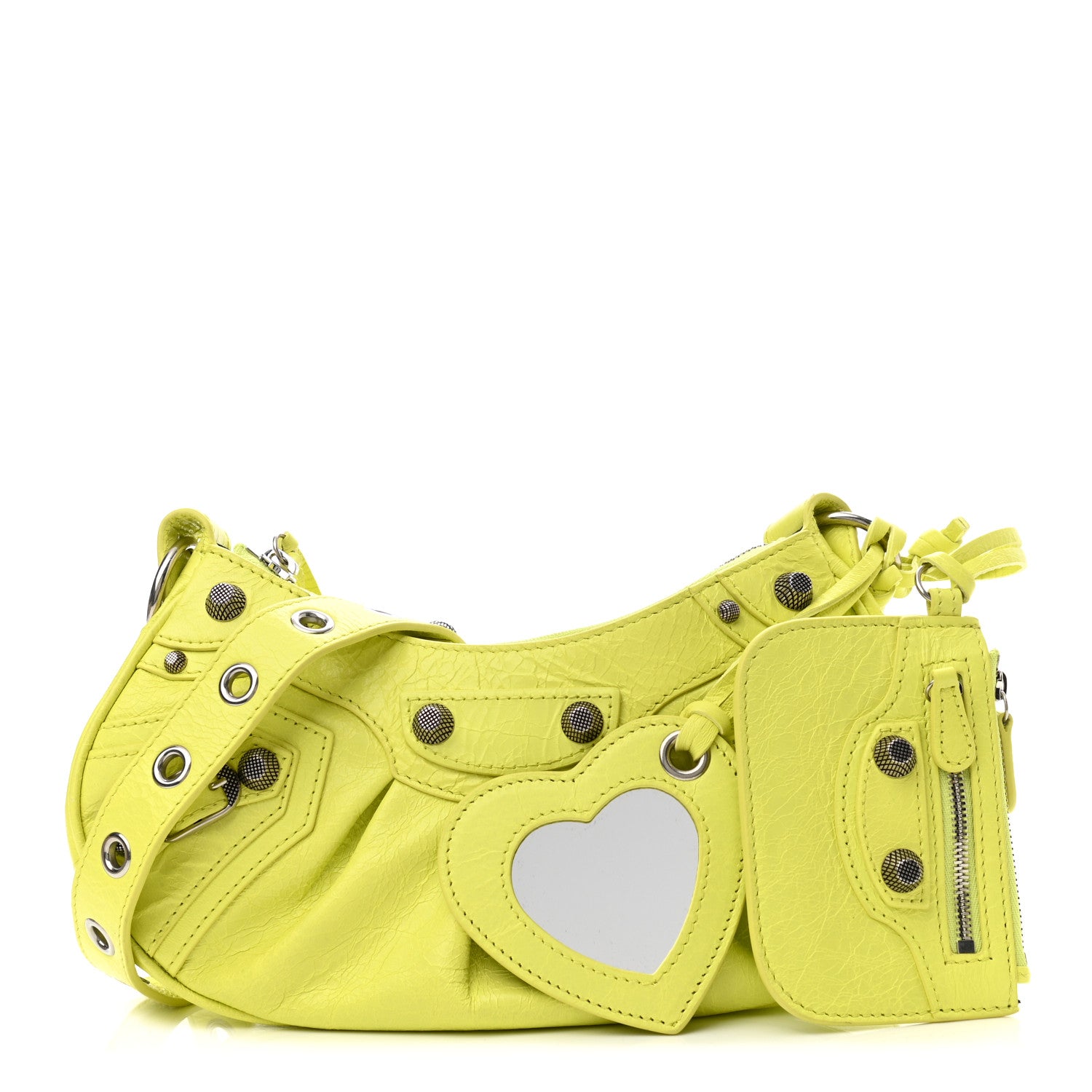 Balenciaga Agneau Arena Le Cagole Shoulder Bag XS Lime 1 of 10