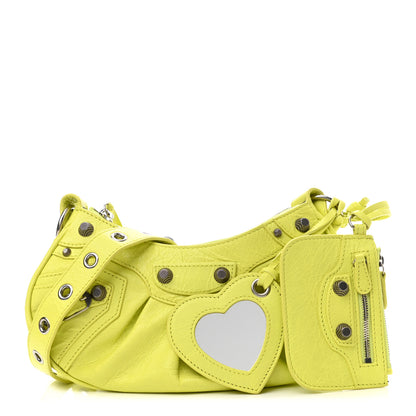Balenciaga Agneau Arena Le Cagole Shoulder Bag XS Lime 1 of 10