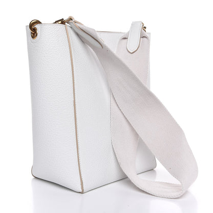 Celine Soft Grained Calfskin Small Sangle Bucket Bag White 3 of 11