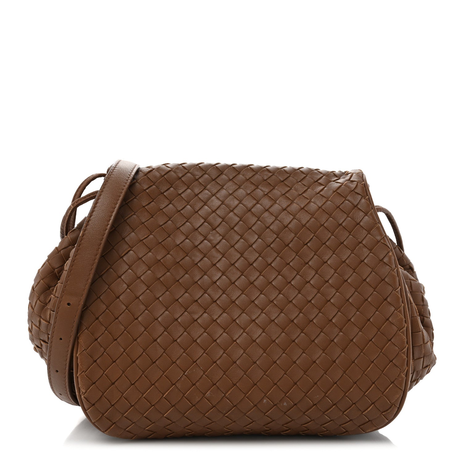 Bottega Veneta Nappa Intrecciato Small Messenger Flap Noce 1 of 18