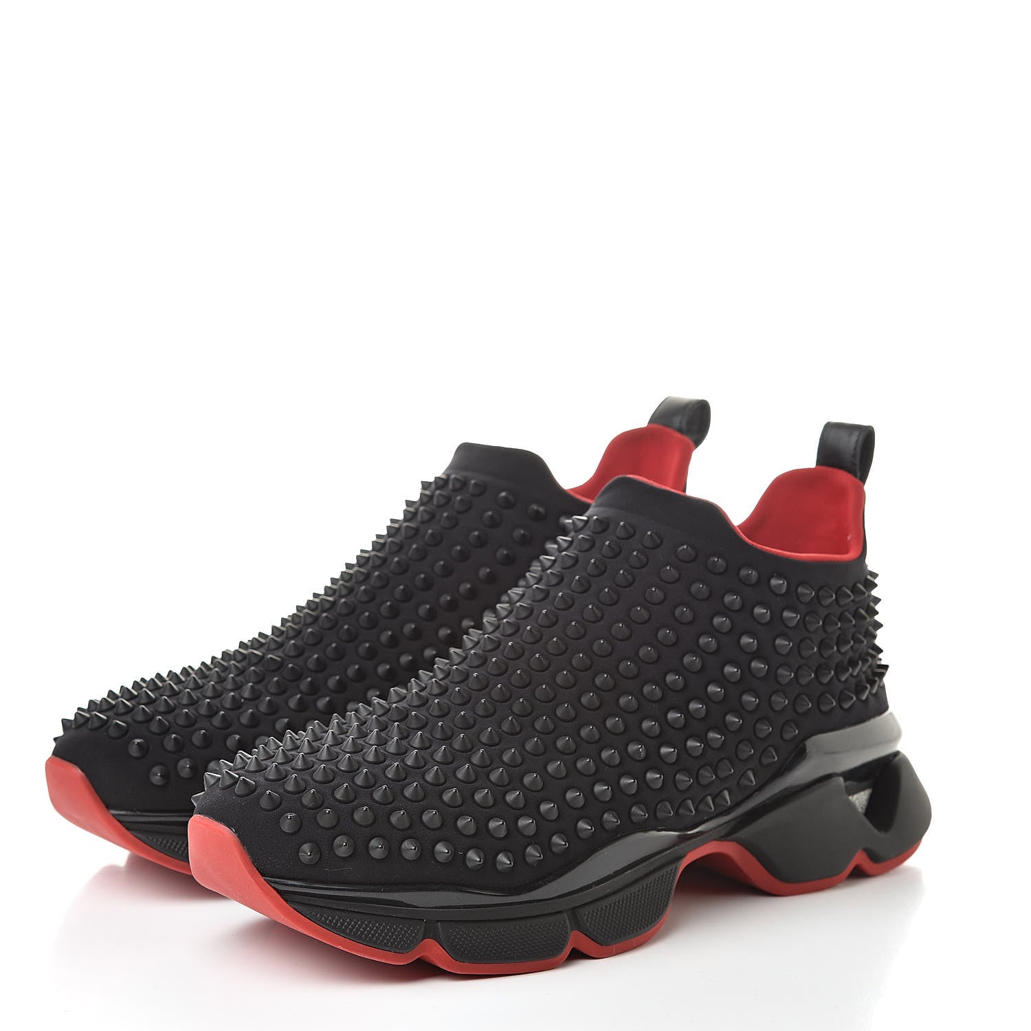 Christian Louboutin Neoprene Spike Sock Donna Flat Sneakers 40 Black 3 of 9