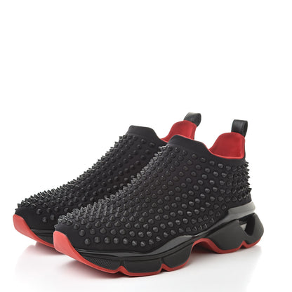 Christian Louboutin Neoprene Spike Sock Donna Flat Sneakers 40 Black 3 of 9