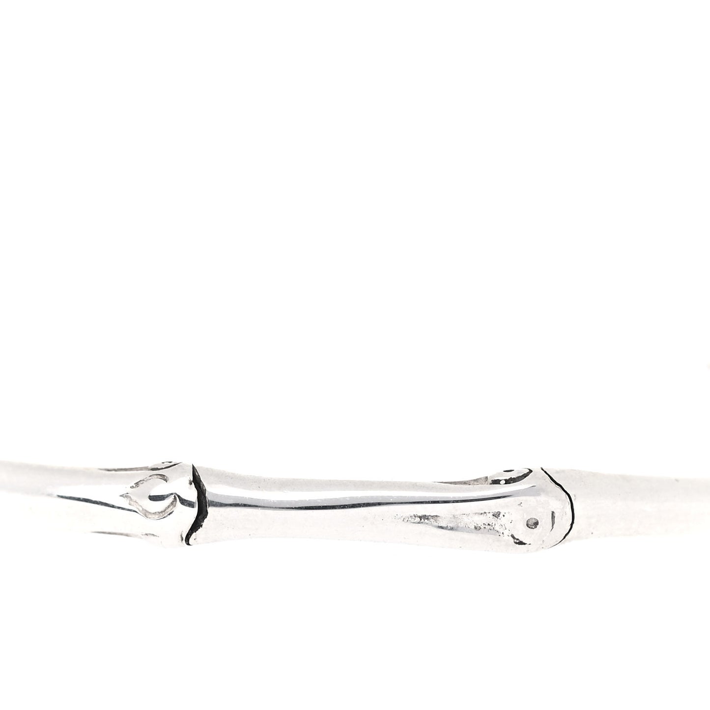 Sterling Silver 57mm Bamboo Hoop Earrings