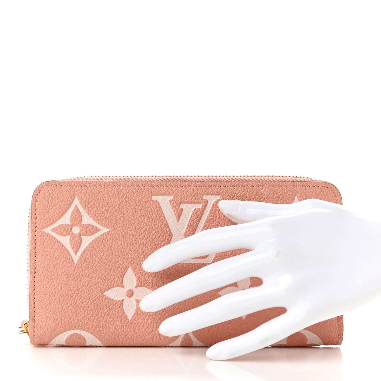 Louis Vuitton Empreinte Monogram Giant Zippy Wallet Rose Trianon Creme 2 of 7