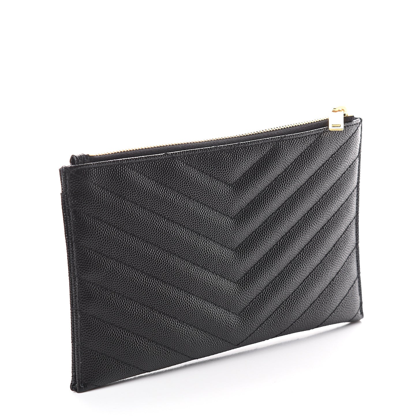 Grain De Poudre Chevron Monogram Bill Pouch Black