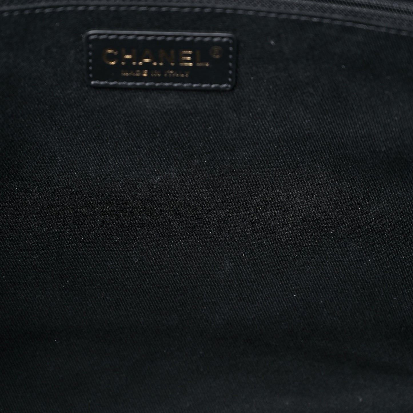 Mixed Fibers Calfskin Small Deauville Tote Black