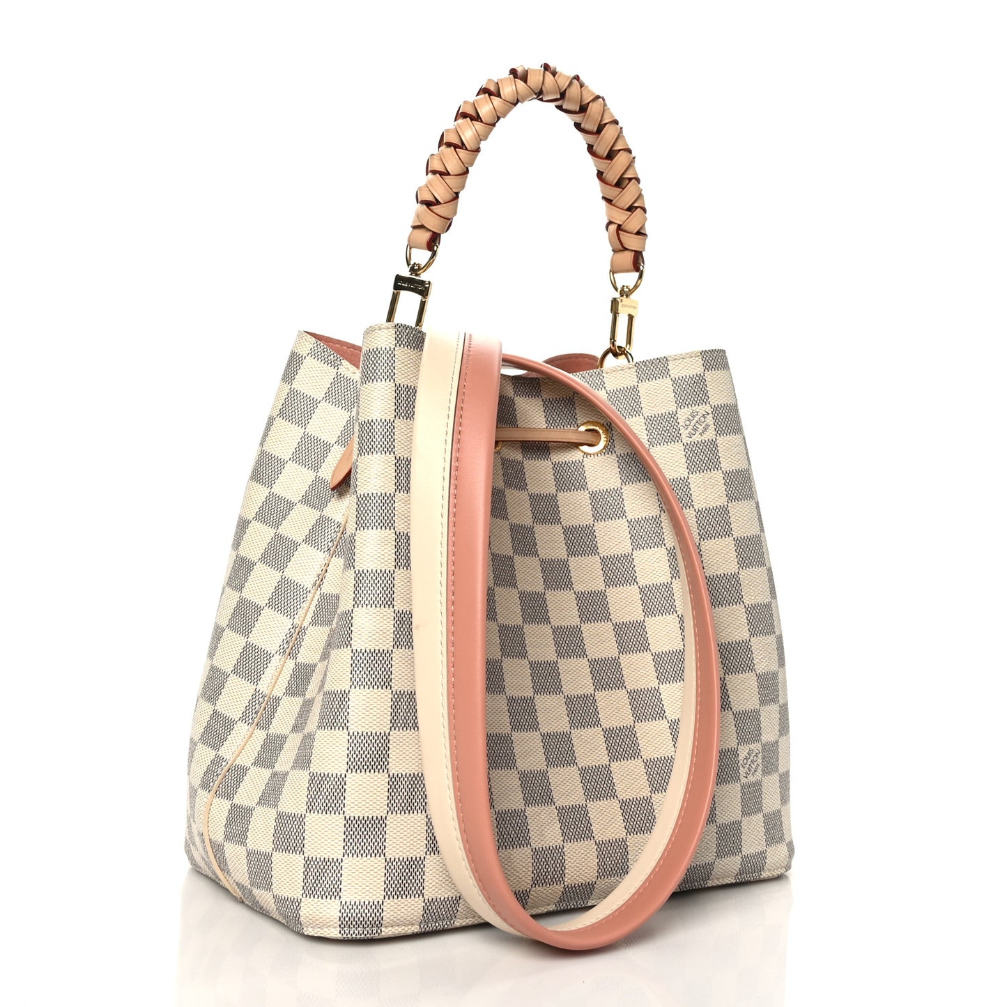 Damier Azur Braided Neonoe MM Peach Cream