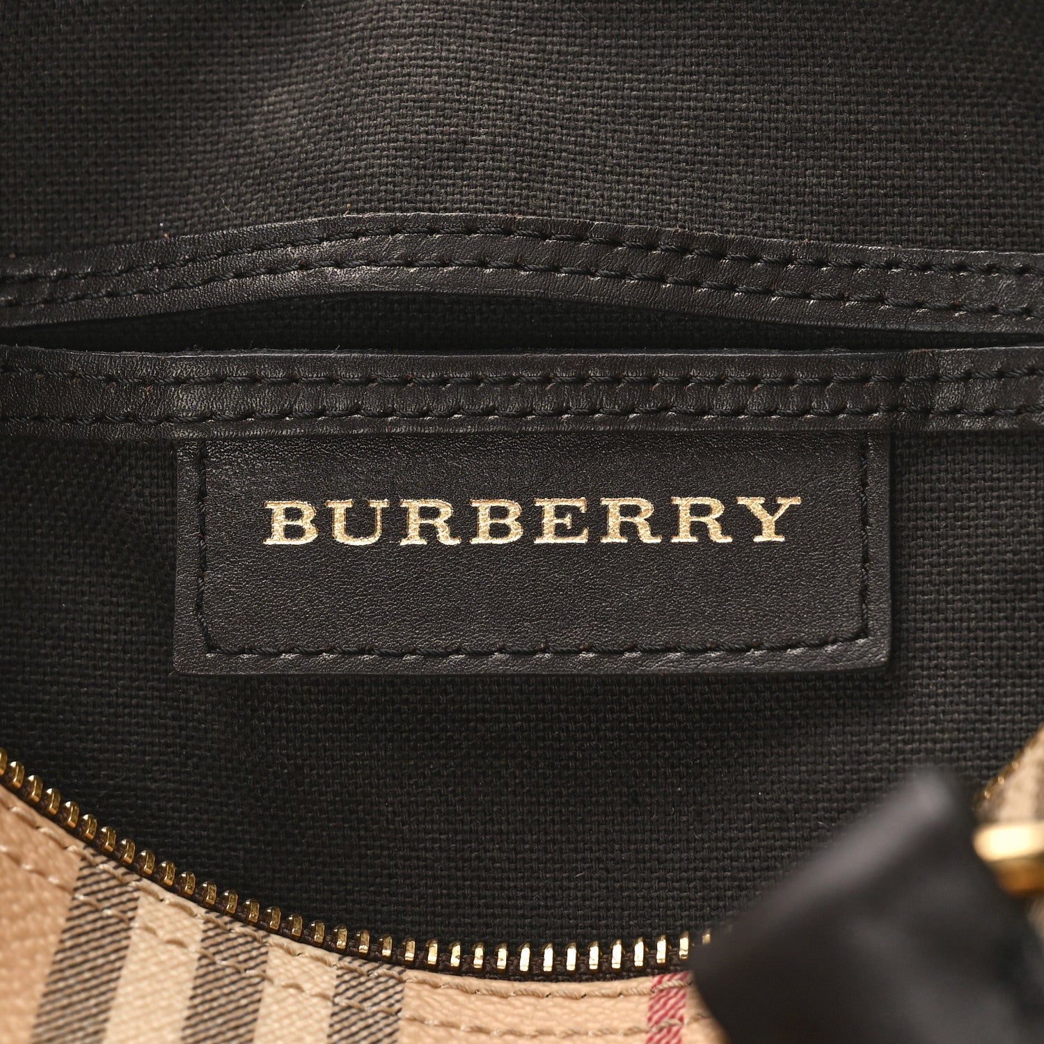 Burberry Haymarket Check Small Chester Bowling Bag Chocolate 8 of 11