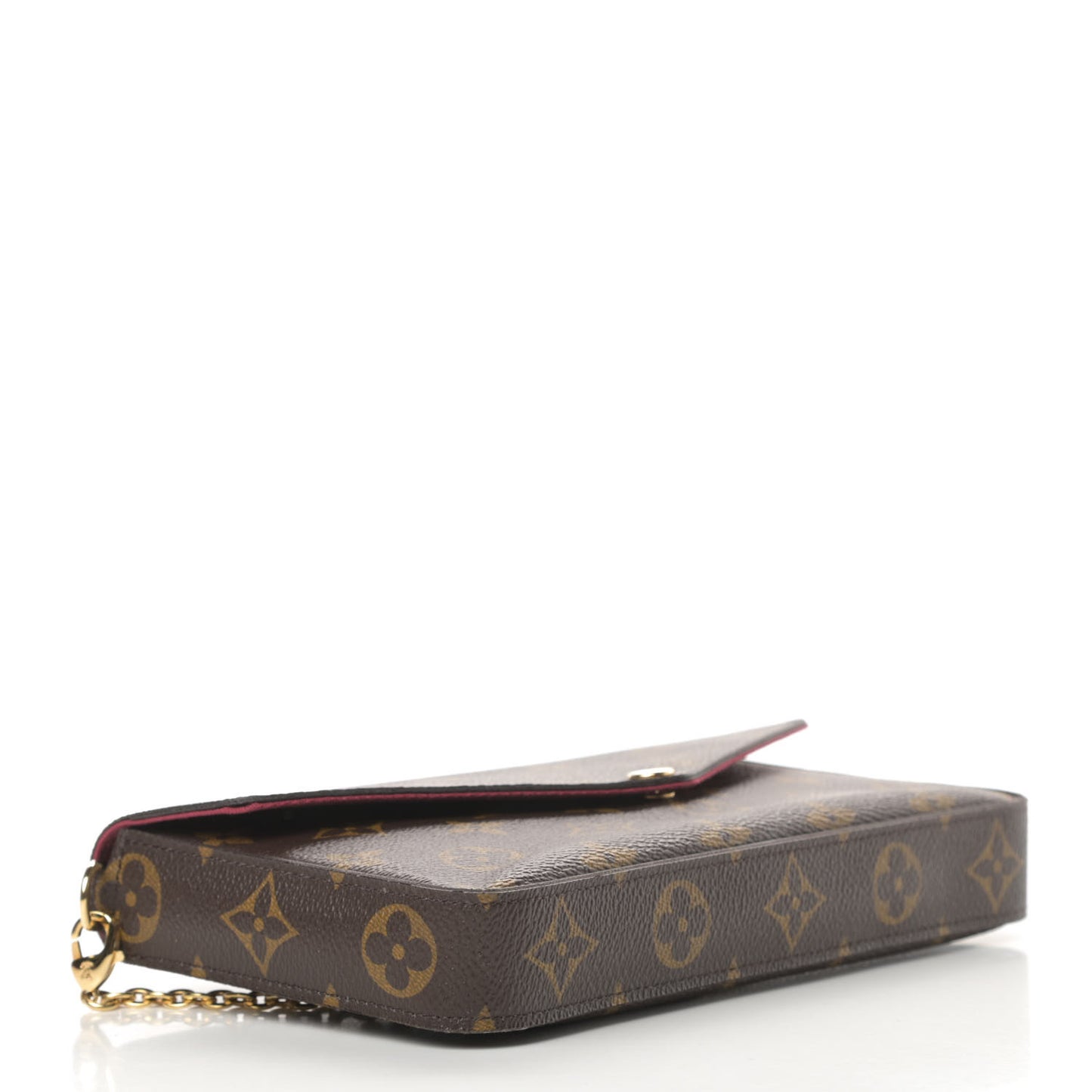 Monogram Pochette Felicie Chain Wallet Fuchsia