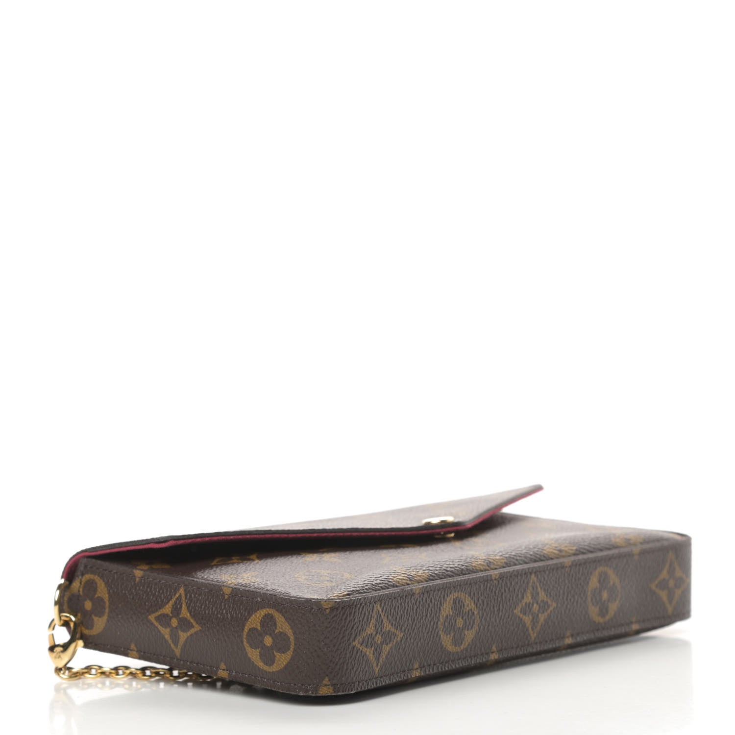 Louis Vuitton Monogram Pochette Felicie Chain Wallet Fuchsia 5 of 16
