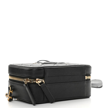 Chanel Caviar Quilted Small CC Filigree Vanity Case Black 4 of 9