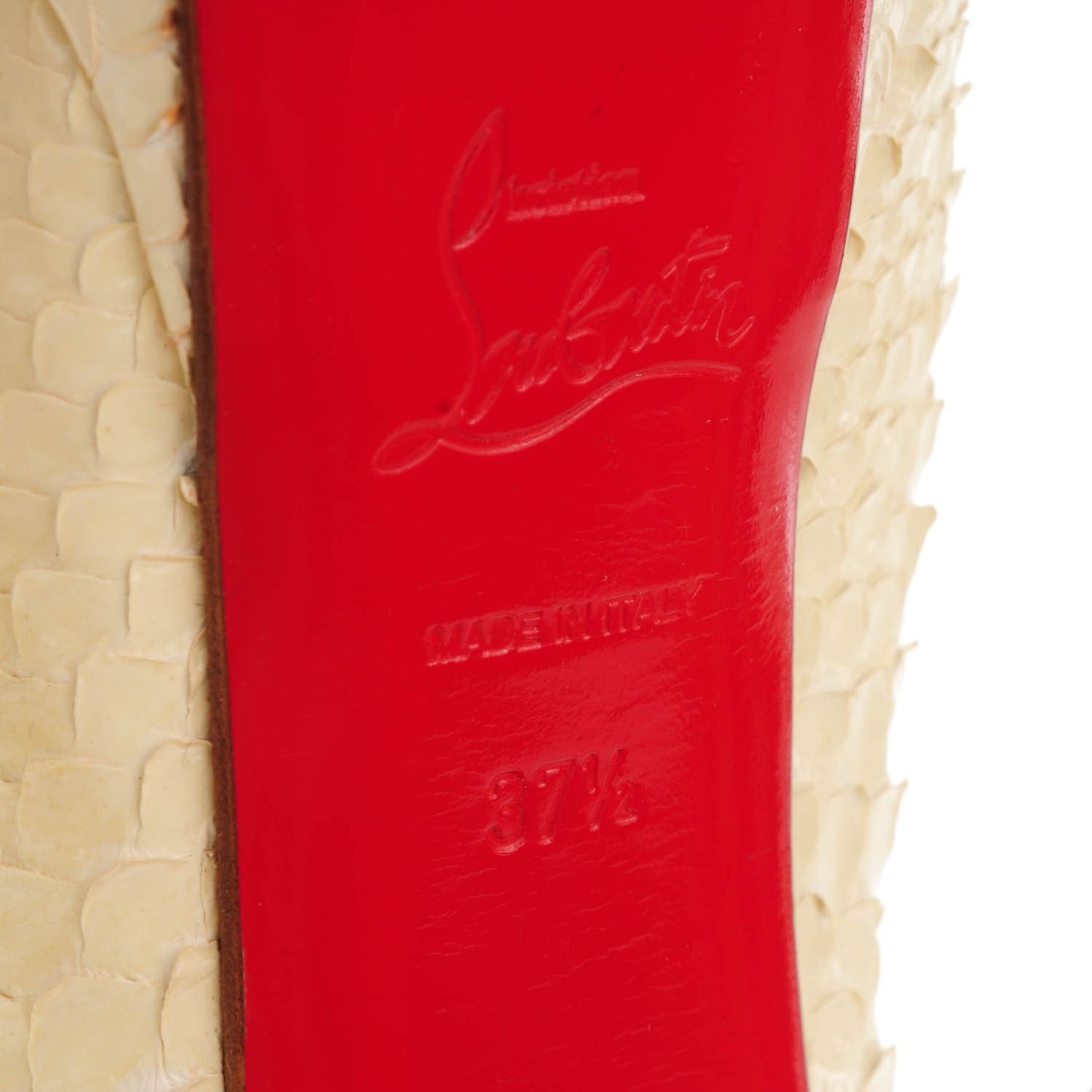 Python Lady Peep 150 Pumps 37.5 Craie