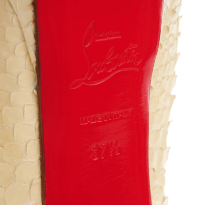 Christian Louboutin Python Lady Peep 150 Pumps 37.5 Craie 6 of 8