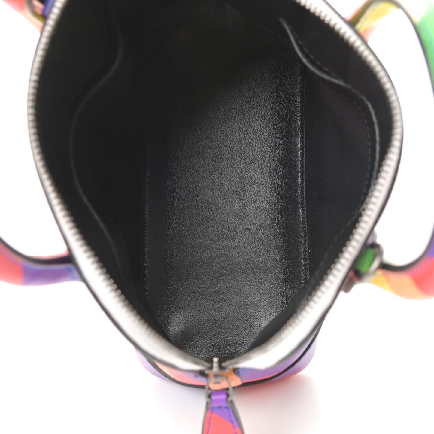 Smooth Calfskin Logo Rainbow XXS Ville Top Handle Bag Multicolor