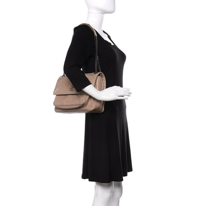 Saint Laurent Crinkled Calfskin Matelasse Monogram Medium Niki Chain Satchel Light Taupe 2 of 10