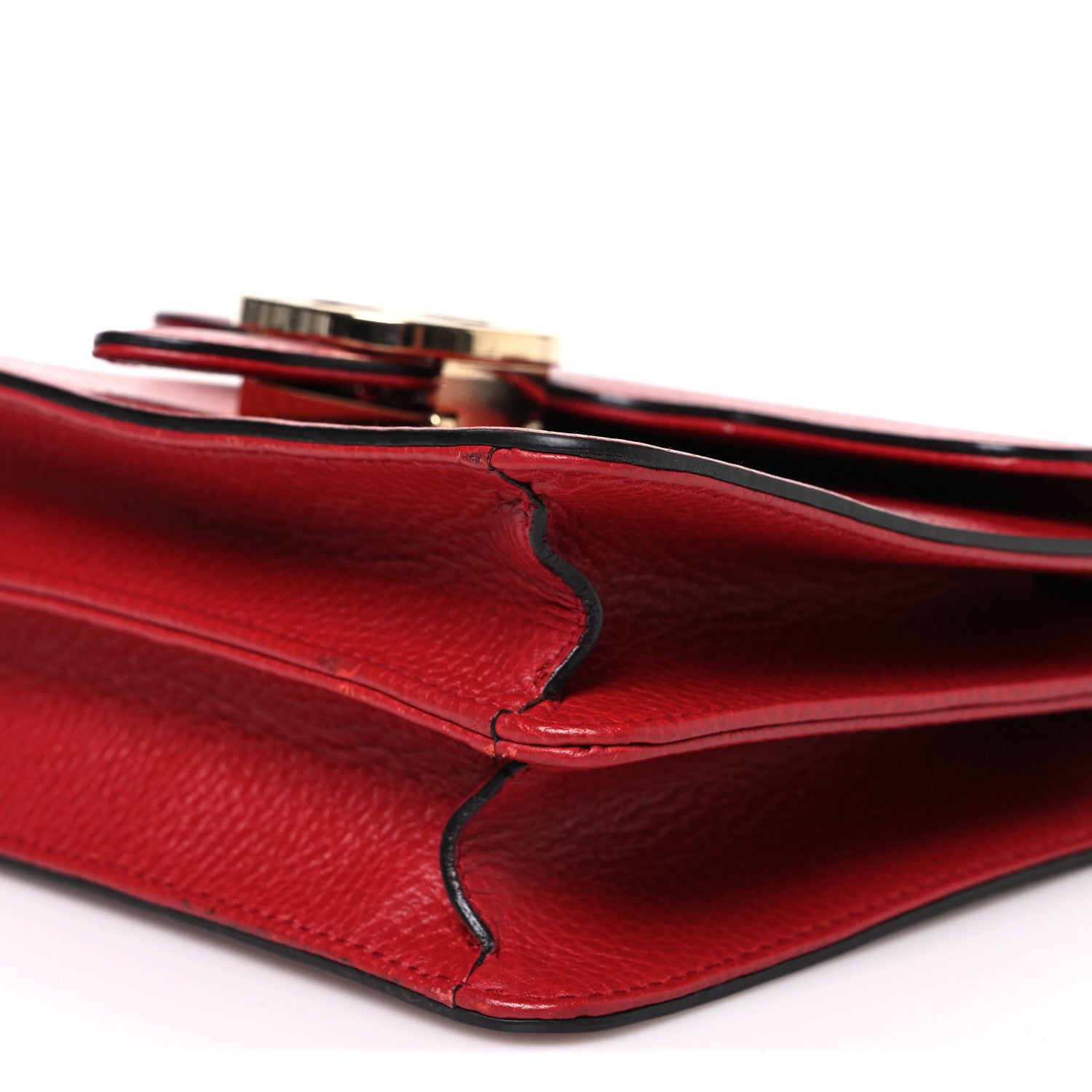 Gucci Dollar Calfskin Small Interlocking G Shoulder Bag Red 10 of 11
