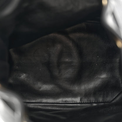 Chanel Lambskin Quilted Drawstring Bucket Bag Black 5 of 11