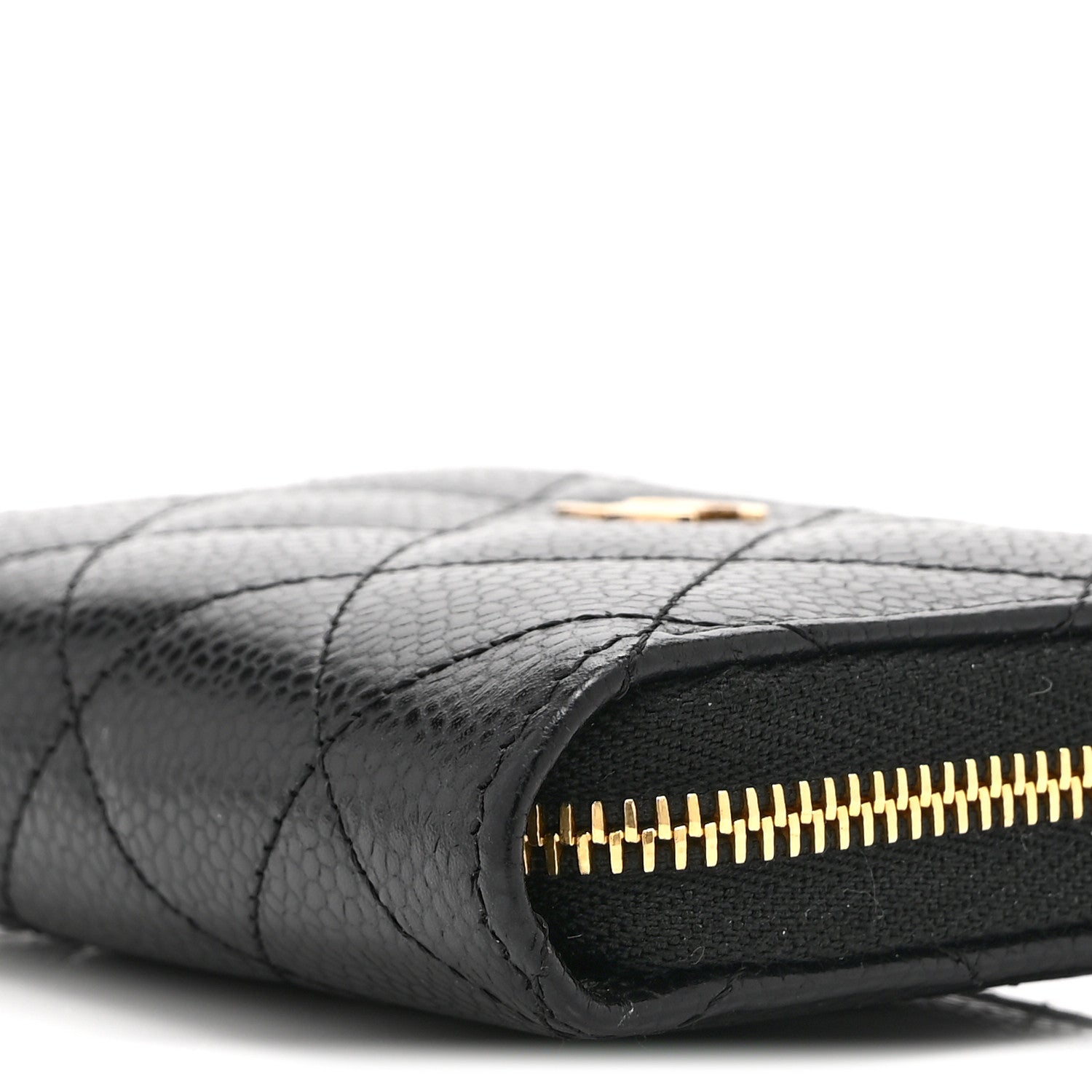 Chanel Caviar Quilted Zip Coin Purse Black 9 of 10