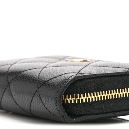 Chanel Caviar Quilted Zip Coin Purse Black 9 of 10