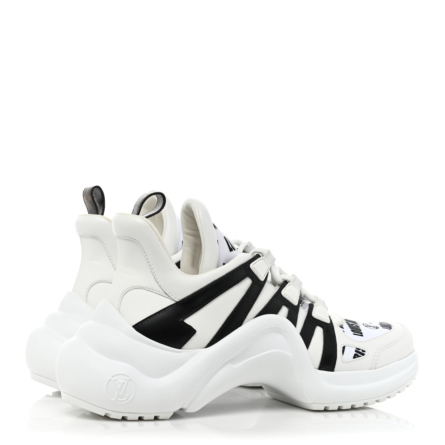 X FORNASETTI Calfskin Technical Nylon LV Archlight Sneaker 41 Black