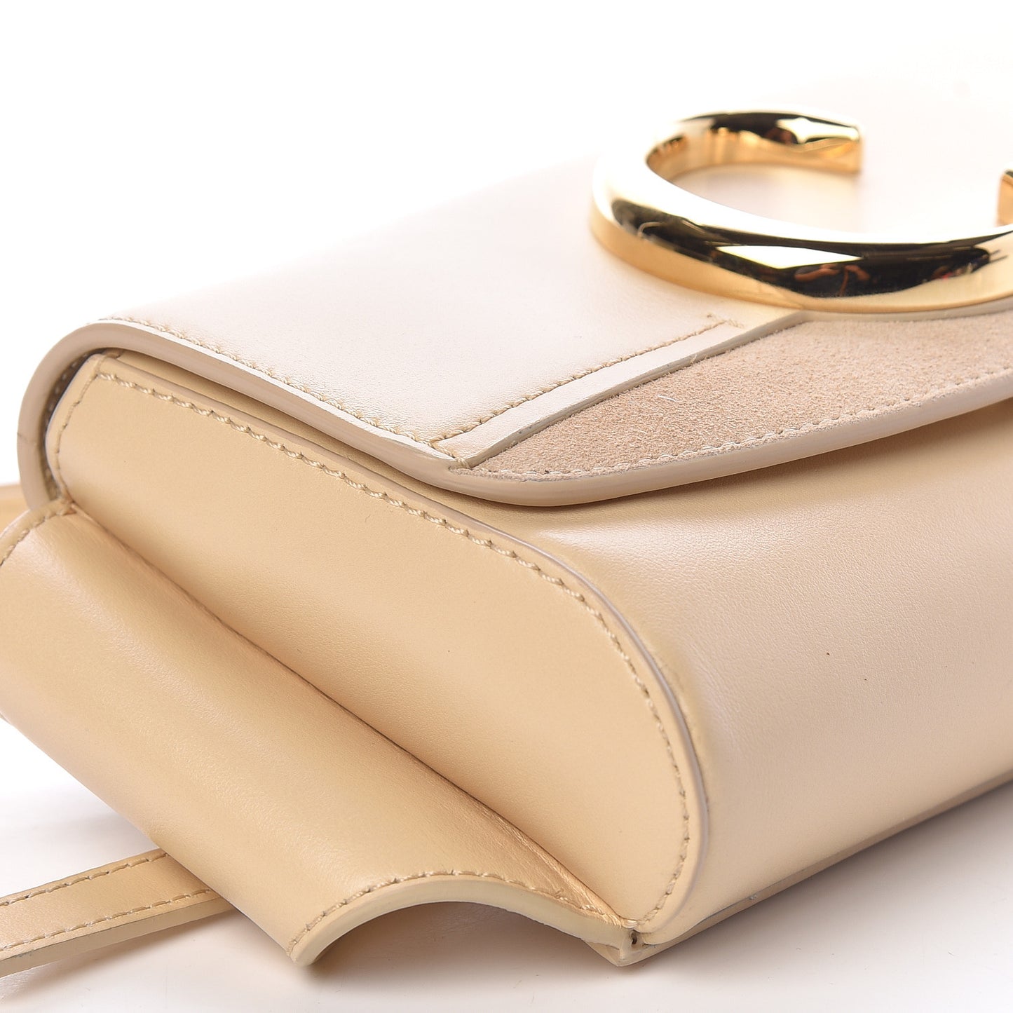 Calfskin Suede C Belt Bag Blondie Beige